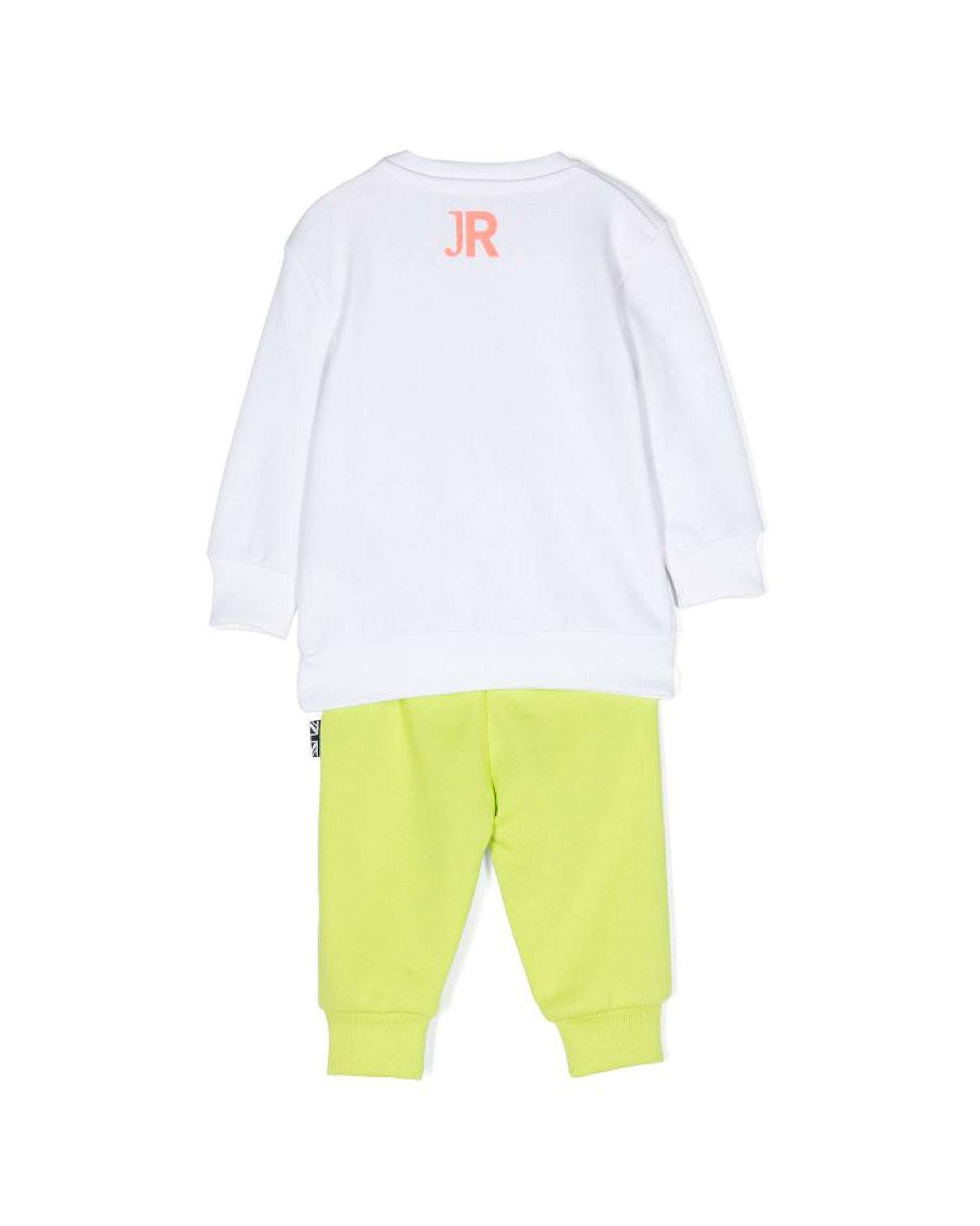John Richmond kids Completo felpa logata e pantalone con logo Promozione Limitata