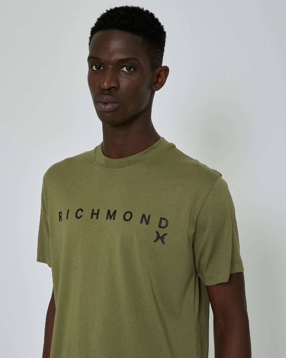 John Richmond T-shirt con logo a contrasto sul davanti Economico