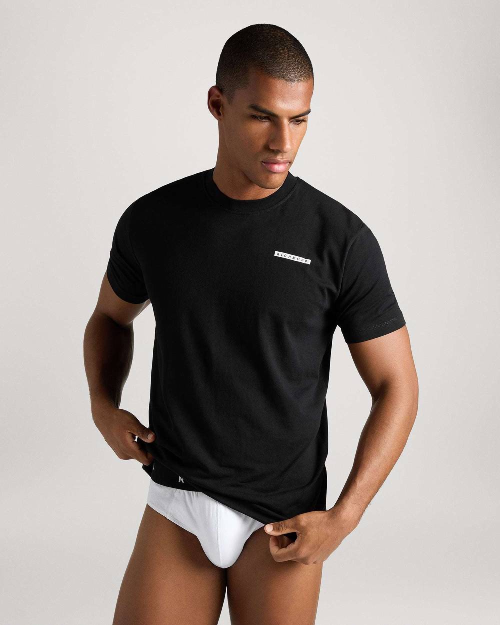 Richmondunderwear T-shirt regular con logo a contrasto Pezzi Unici