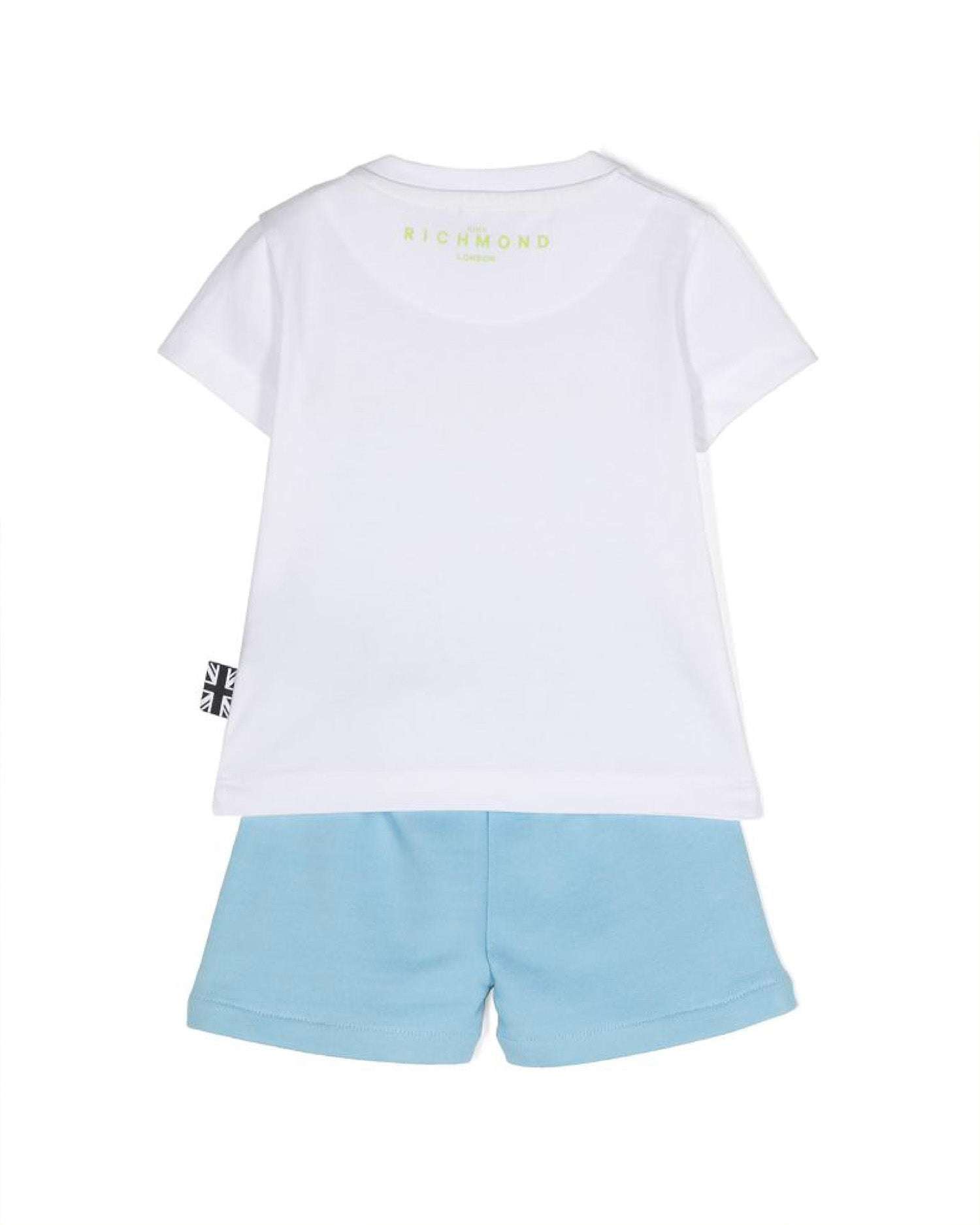 John Richmond kids Completo t-shirt con logo e bermuda Negozio