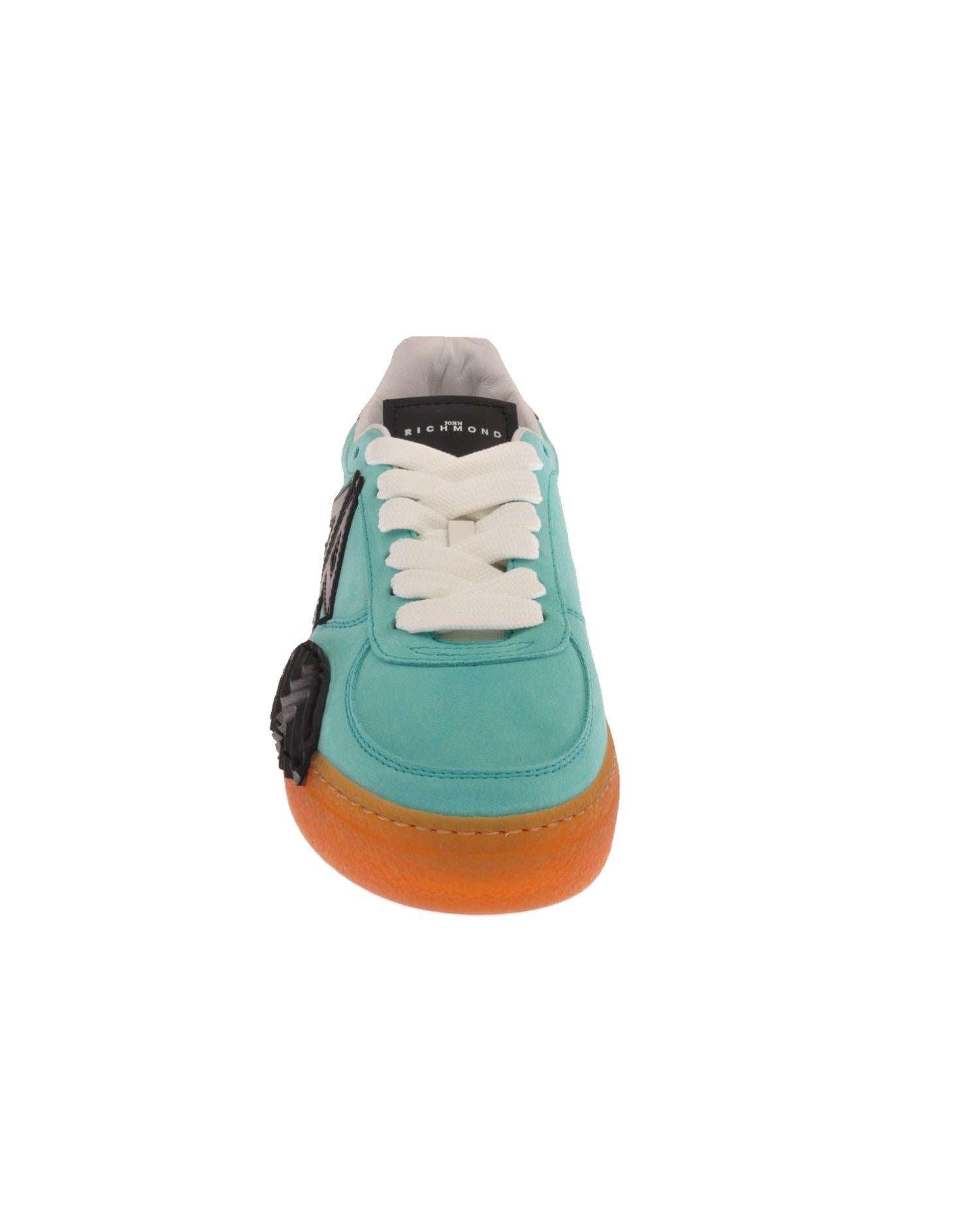 John Richmond Sneakers in pelle scamosciata con logo Italia