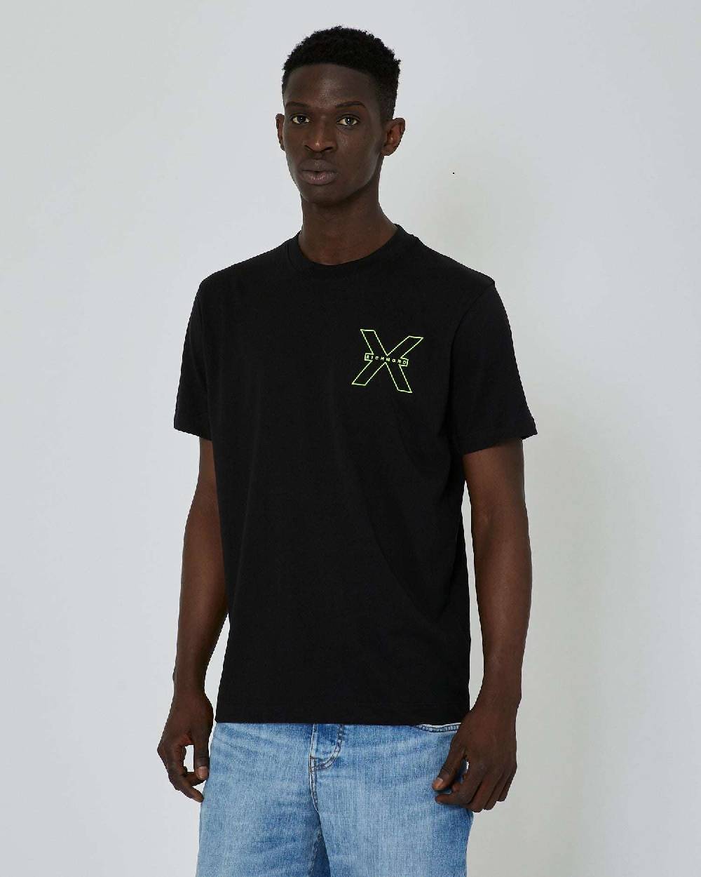 John Richmond T-shirt con logo a contrasto sul davanti Acquista Ora