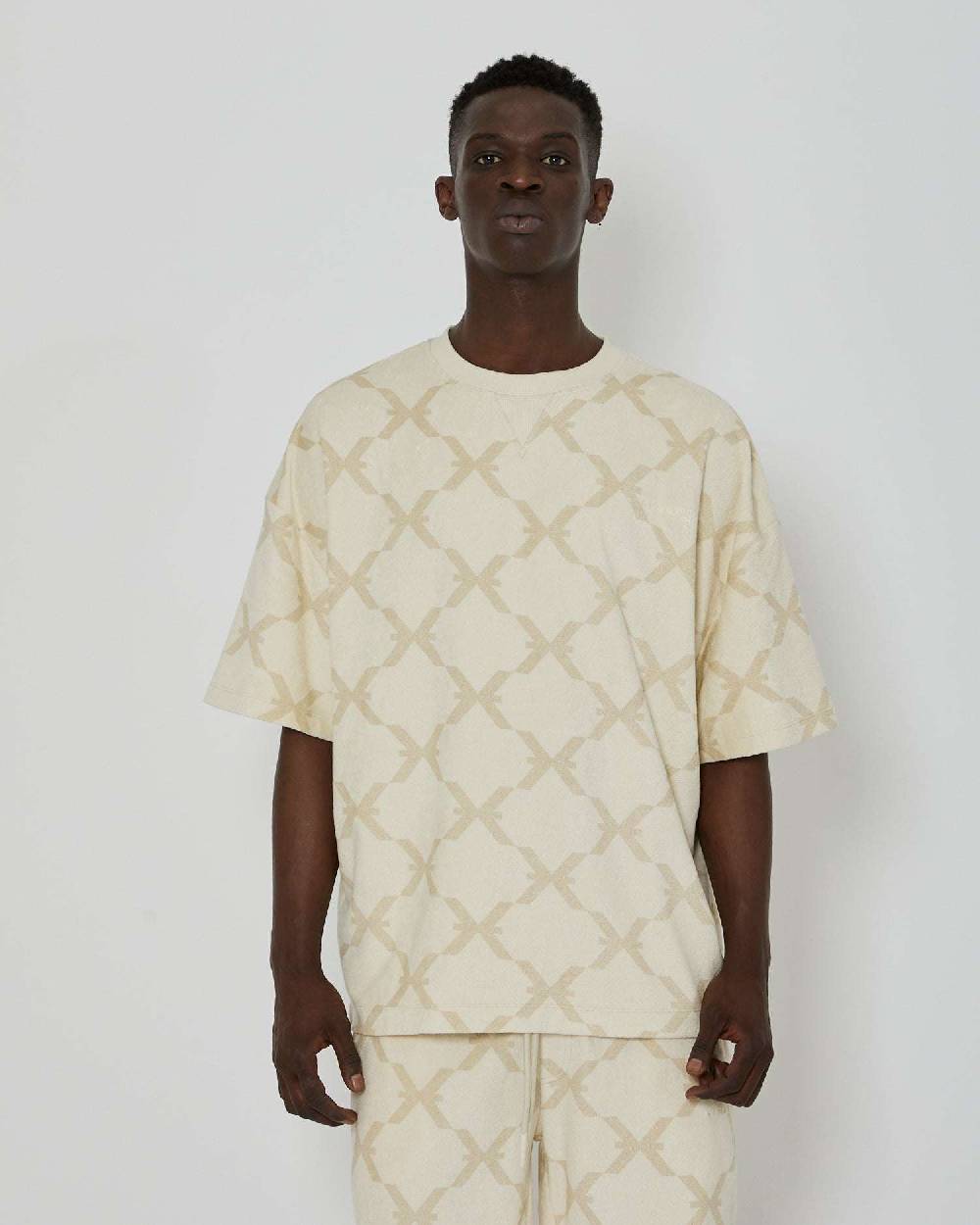 John Richmond T-shirt over con pattern ton sur ton Fino Al -60%
