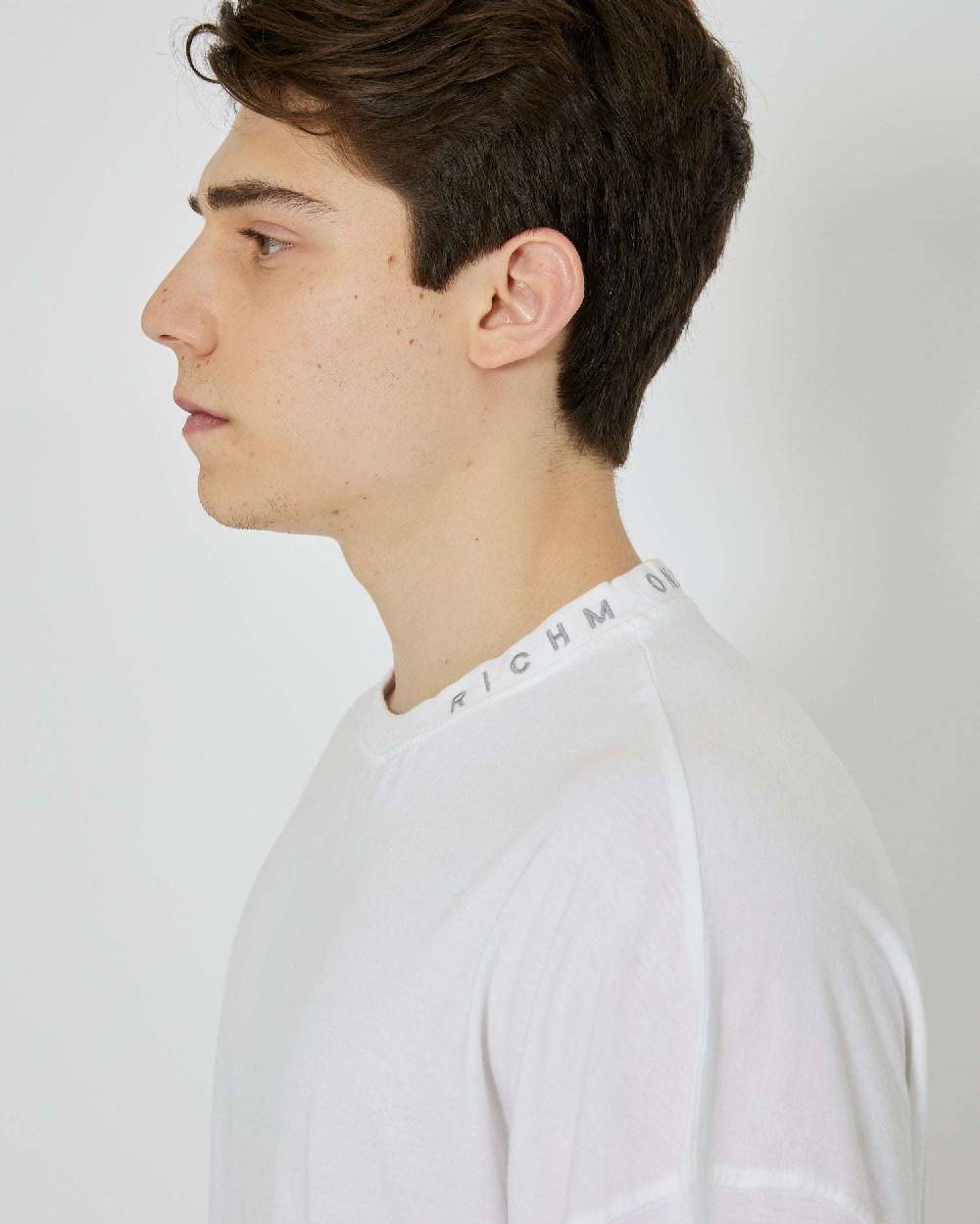 John Richmond T-shirt over con logo sullo scollo Economico
