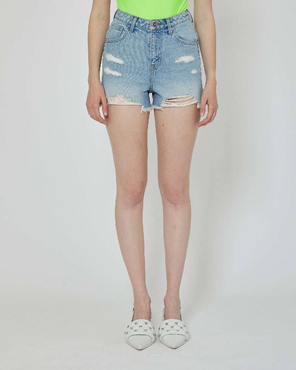 John Richmond Shorts in denim lavaggio chiaro Moda