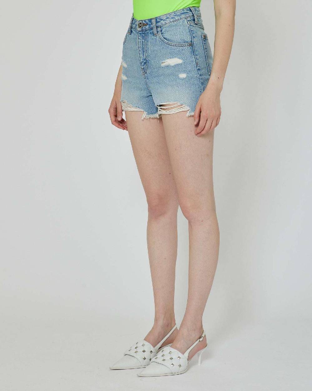 John Richmond Shorts in denim lavaggio chiaro Moda