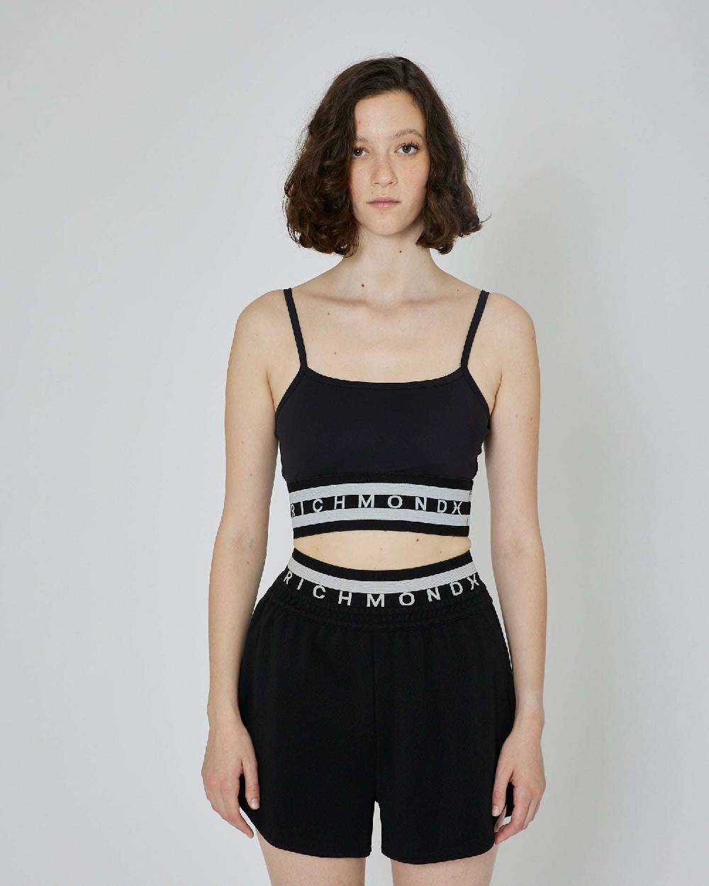 John Richmond Top crop con vita elasticizzata Promozione Limitata