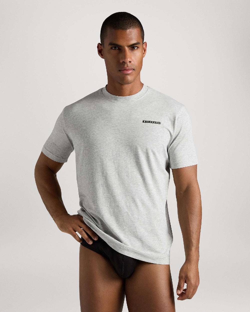 Richmondunderwear T-shirt regular con logo a contrasto Sottocosto