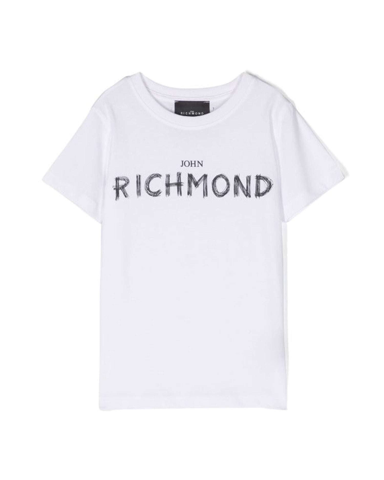 John Richmond kids T-shirt con logo sul davanti Italia