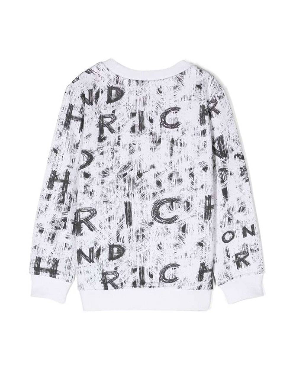 John Richmond kids Felpa con pattern ton sur ton In Linea