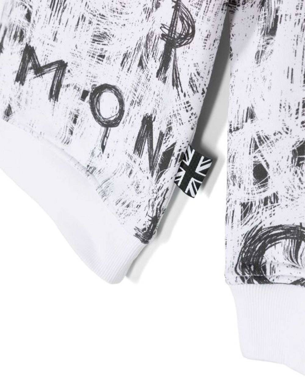 John Richmond kids Felpa con pattern ton sur ton In Linea