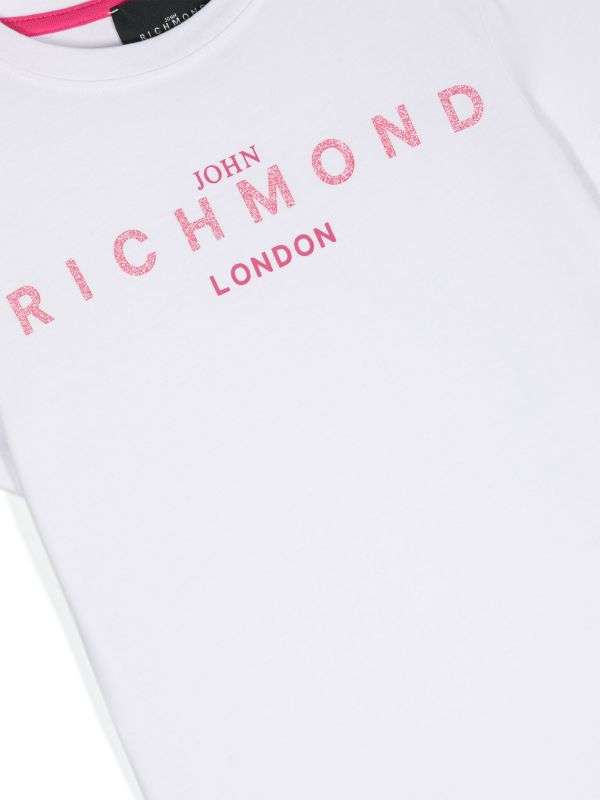 John Richmond kids T-shirt con logo sul davanti Qualità