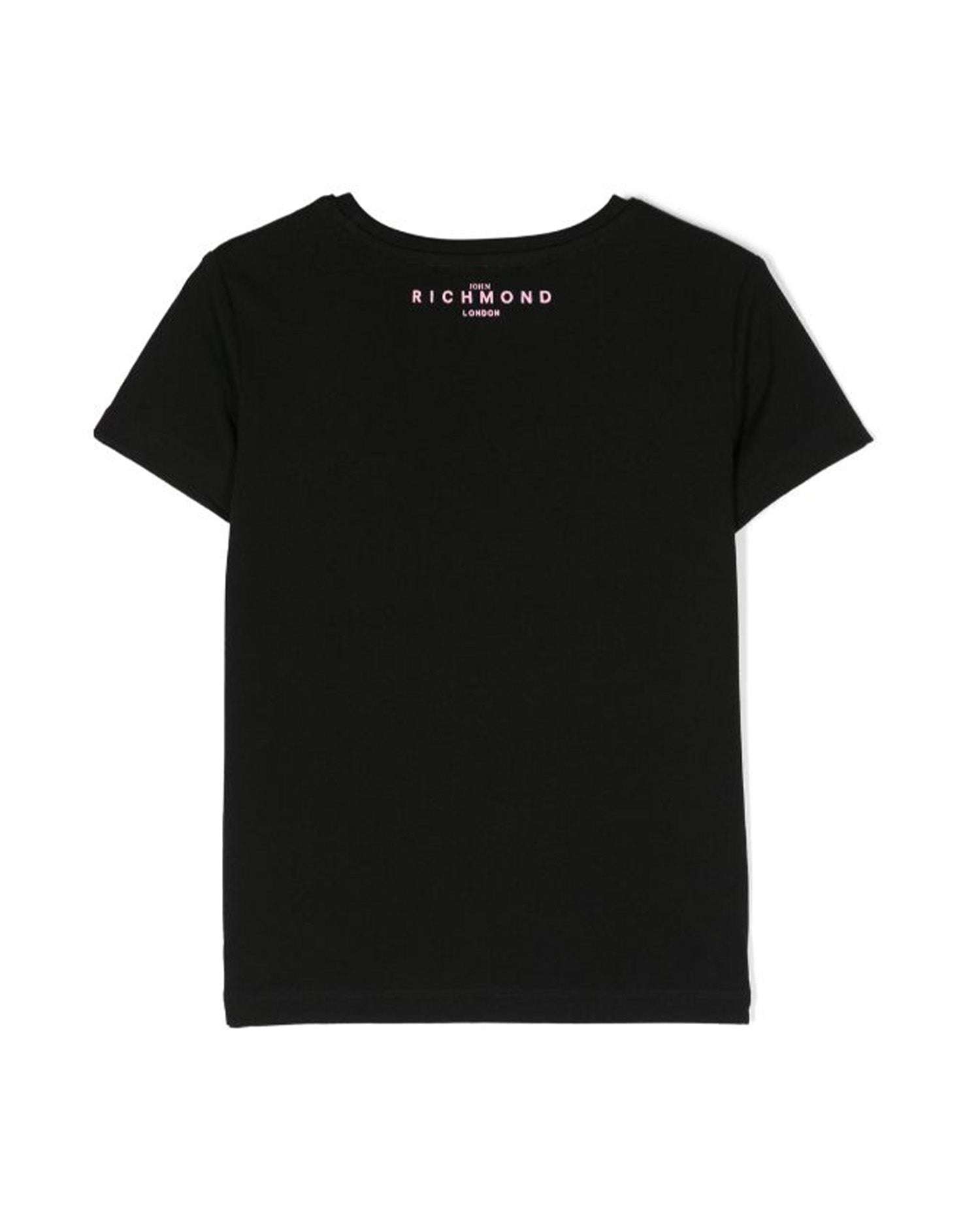 John Richmond kids T-shirt con logo sul davanti Qualità
