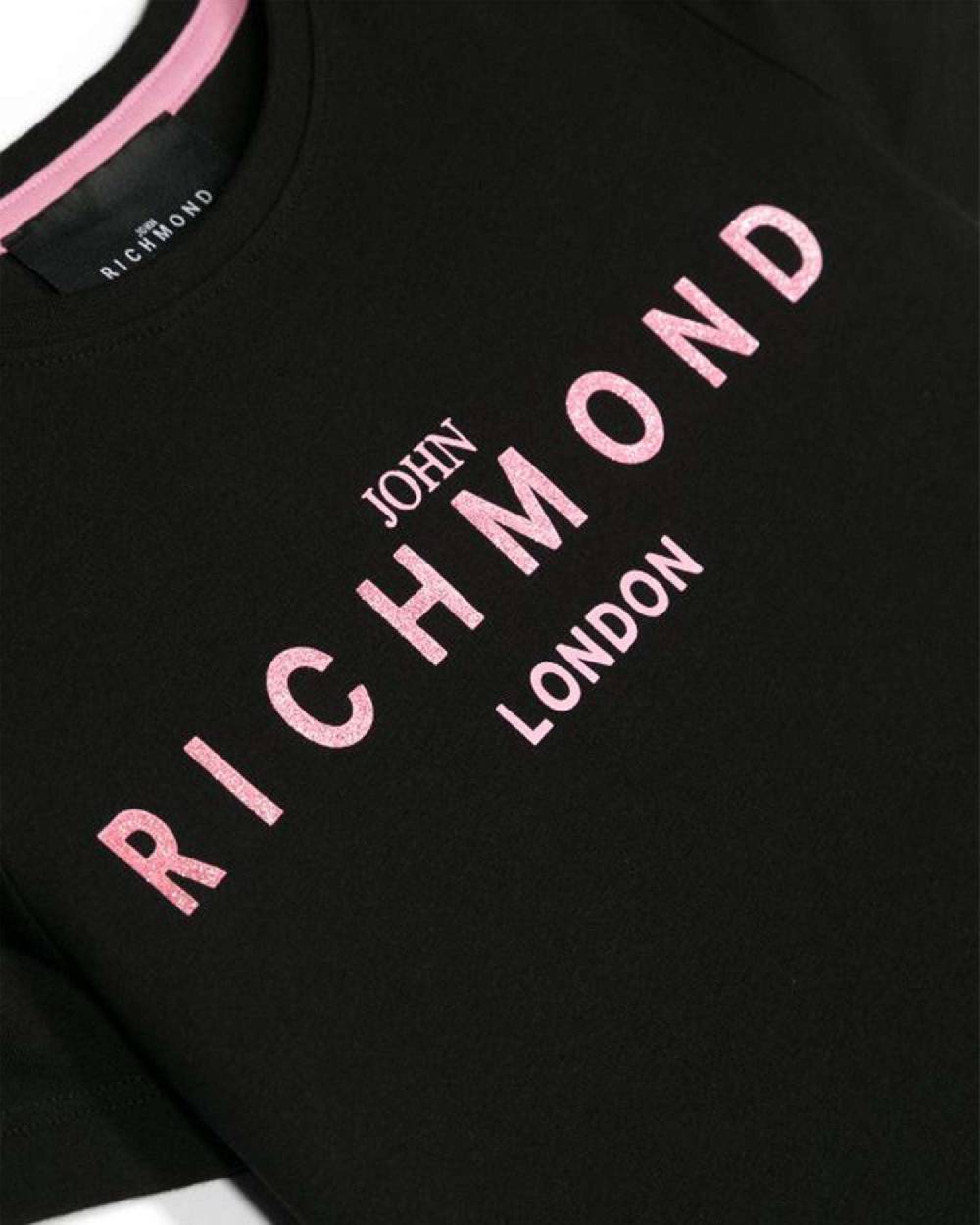 John Richmond kids T-shirt con logo sul davanti Qualità