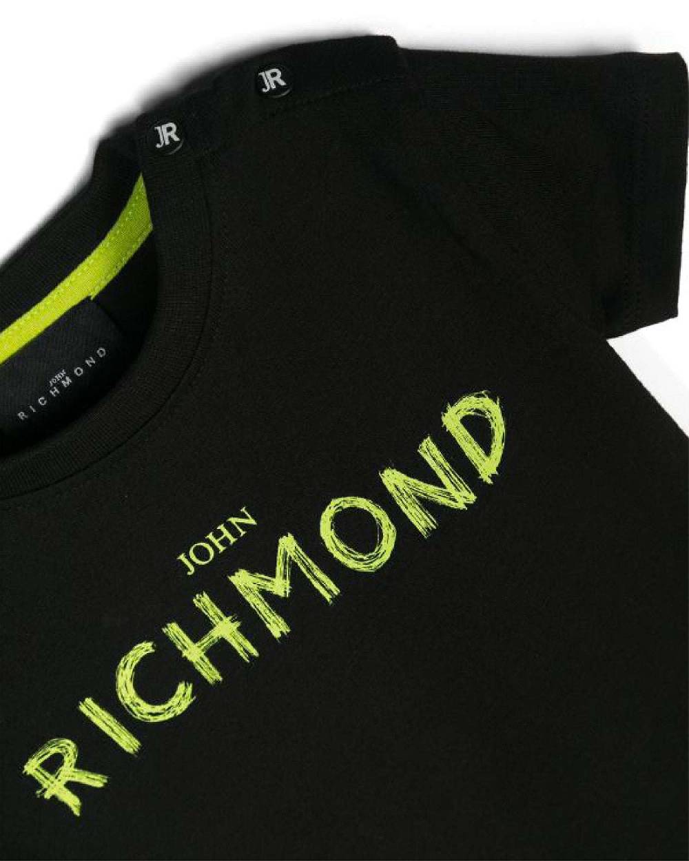 John Richmond kids T-shirt con logo sul davanti Spedizione Gratuita