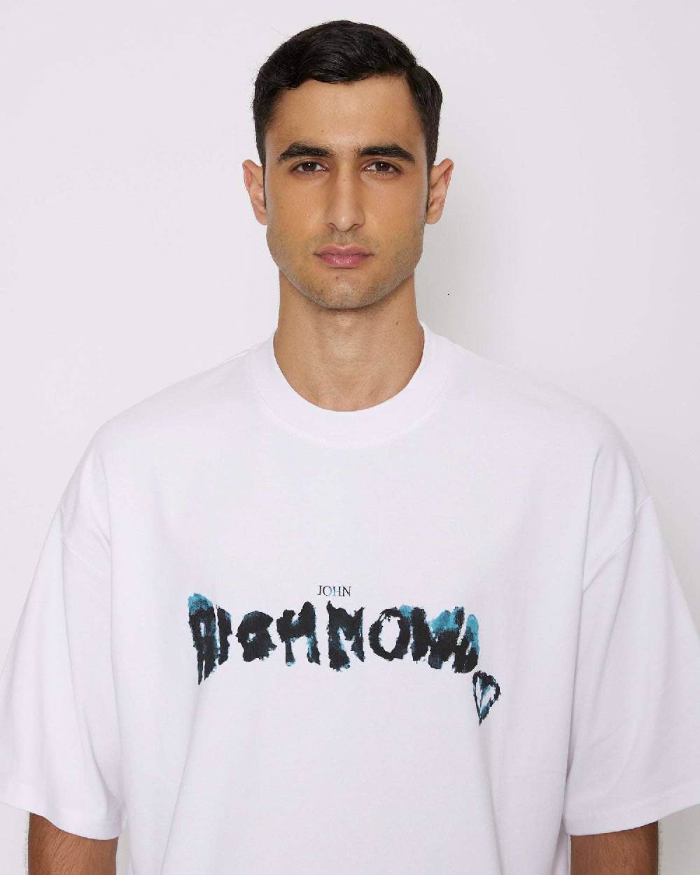 John Richmond T-shirt over con logo sul davanti Nuovo