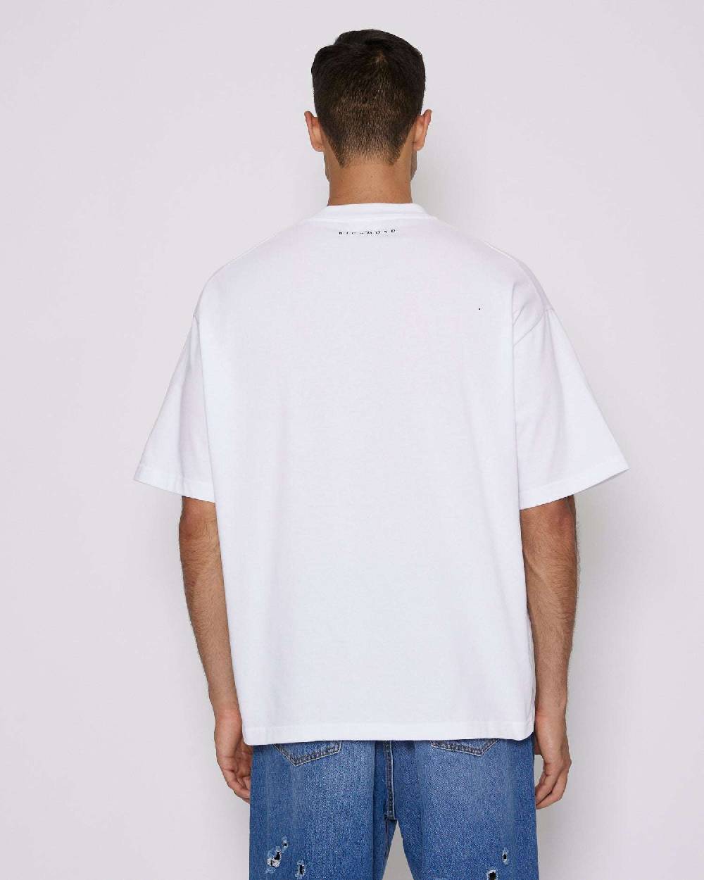 John Richmond T-shirt over con logo sul davanti Qualità