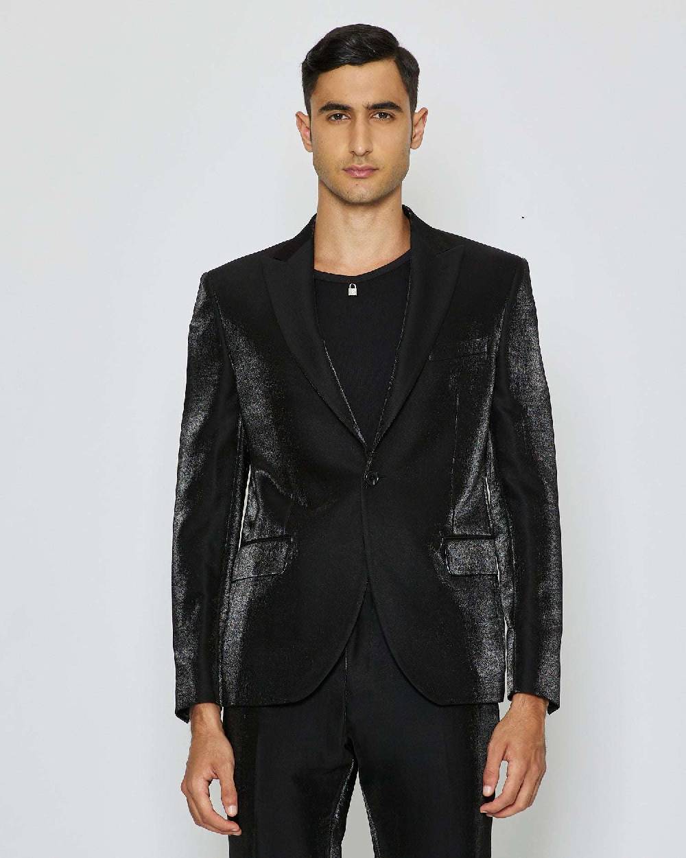John Richmond Blazer monopetto con tasche a filetto Pezzi Unici