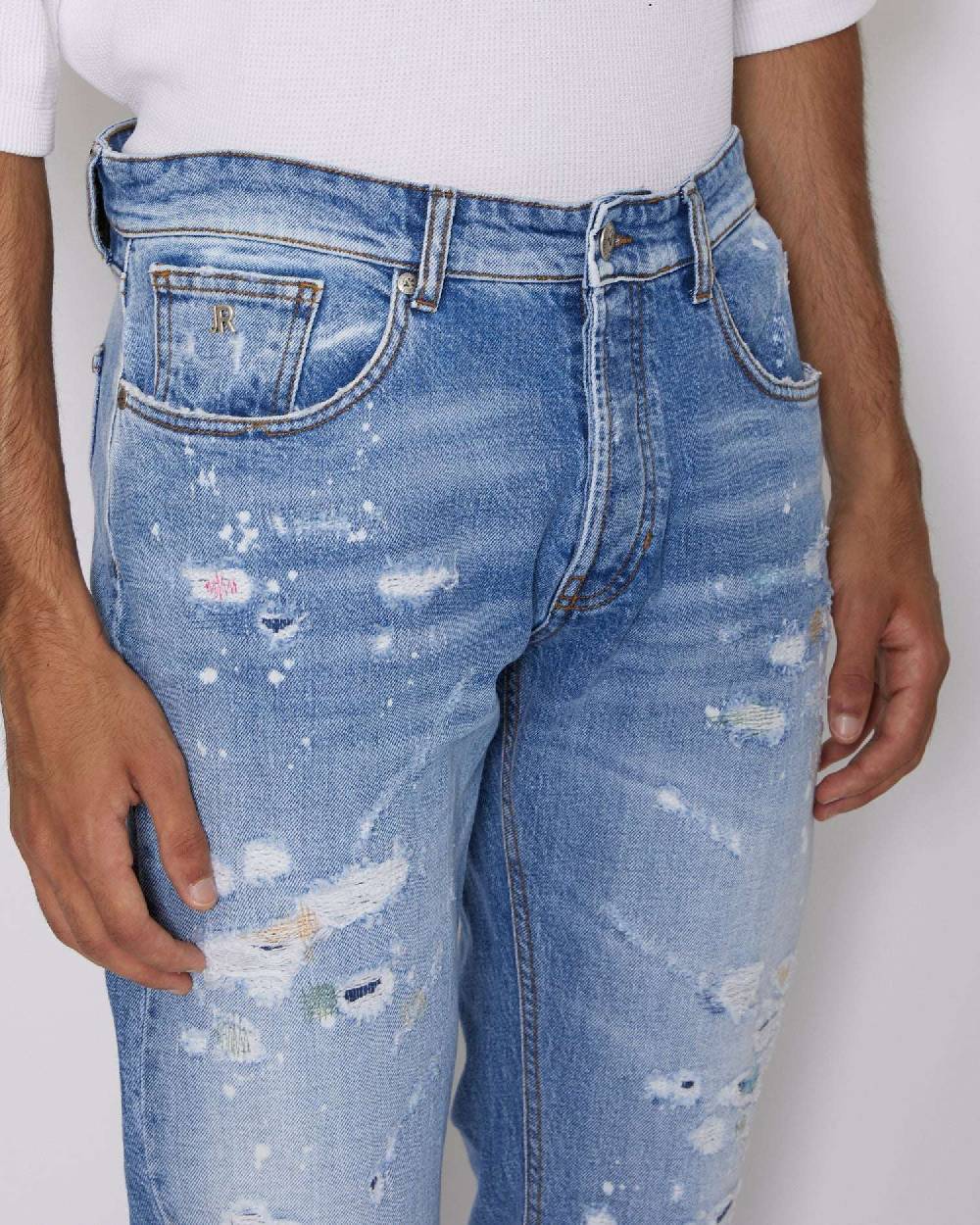 John Richmond Jeans slim con strappi sul davanti Acquista Ora