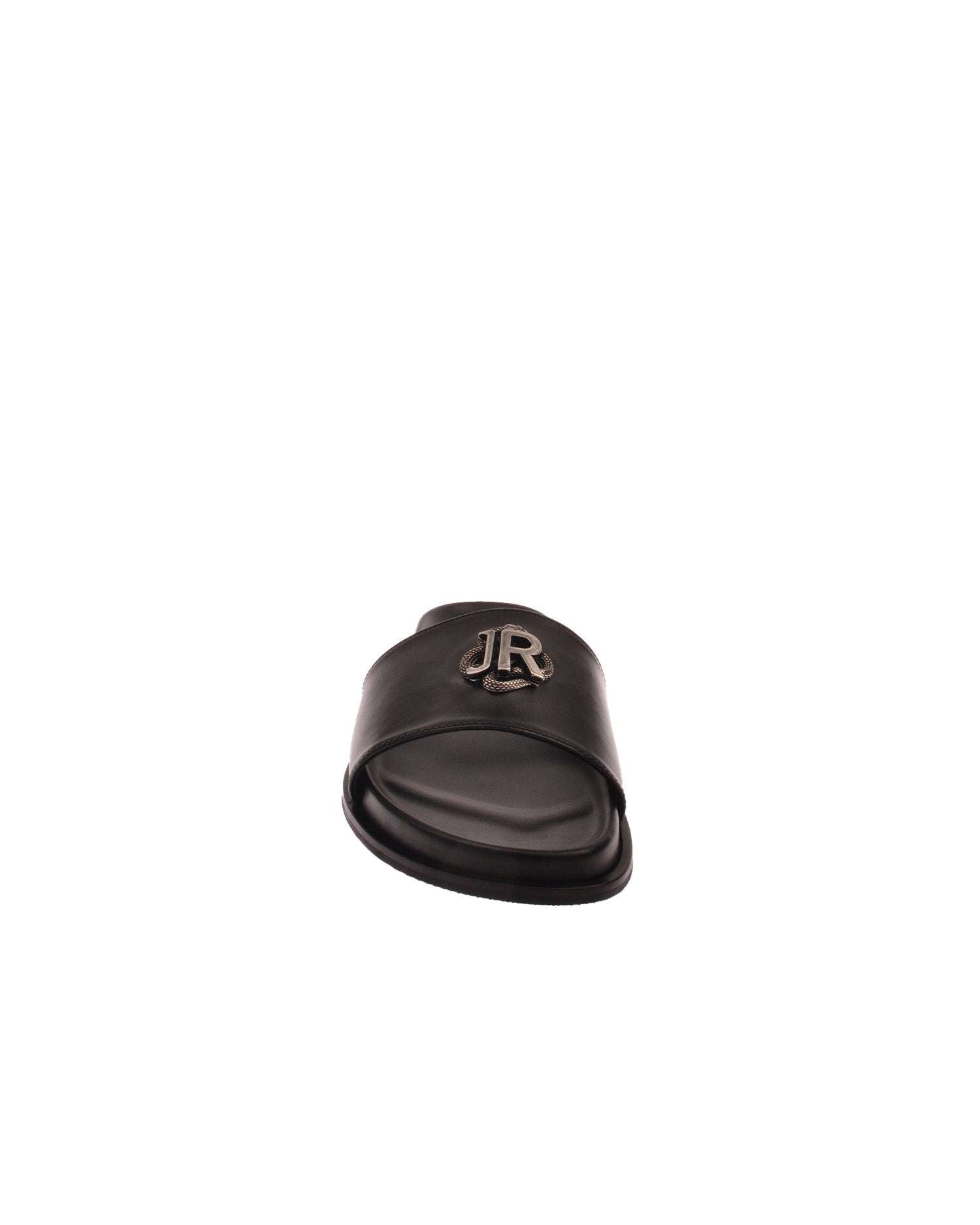 John Richmond Sandalo con fascia larga con logo JR metallico Vendita Calda