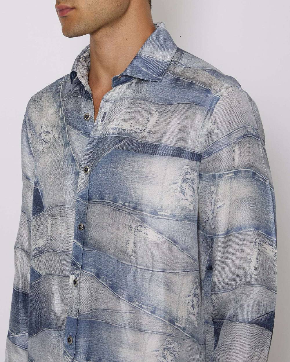 John Richmond Camicia con pattern tone sur tone Qualità