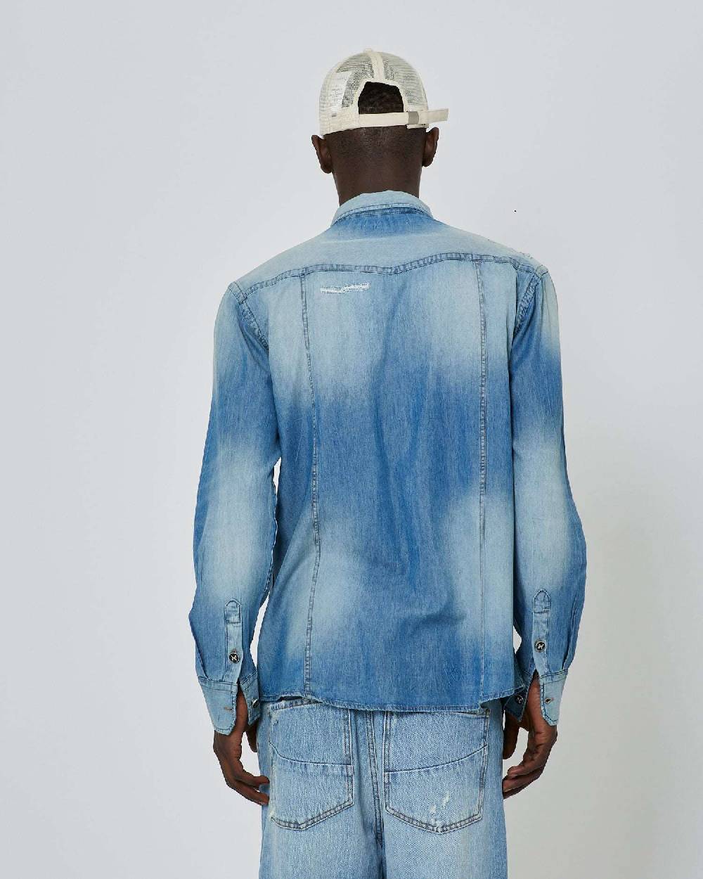 John Richmond Camicia in denim effetto strappato Soddisfazione Garantita