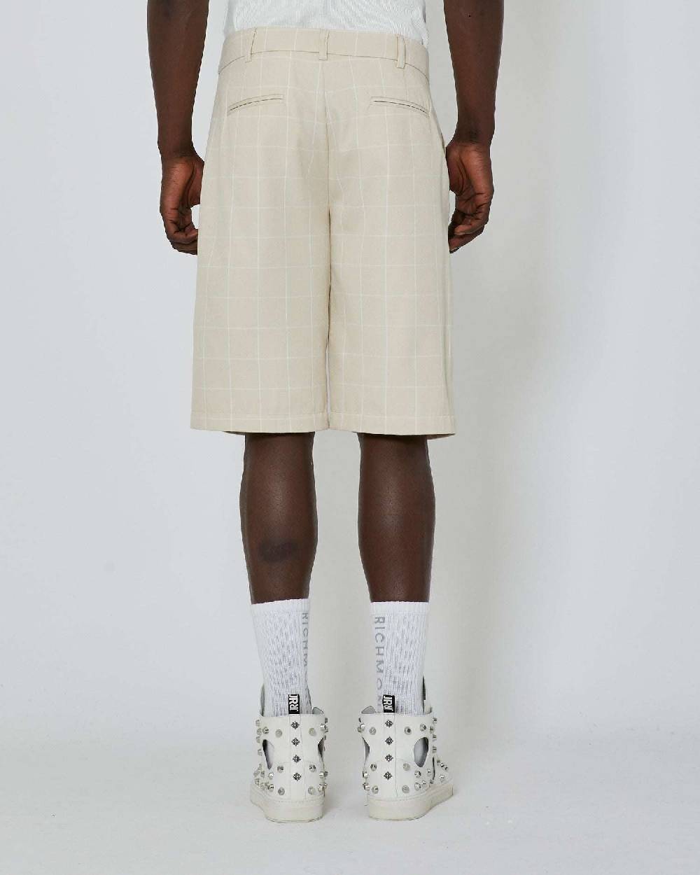John Richmond Bermuda con pattern check Acquista Ora