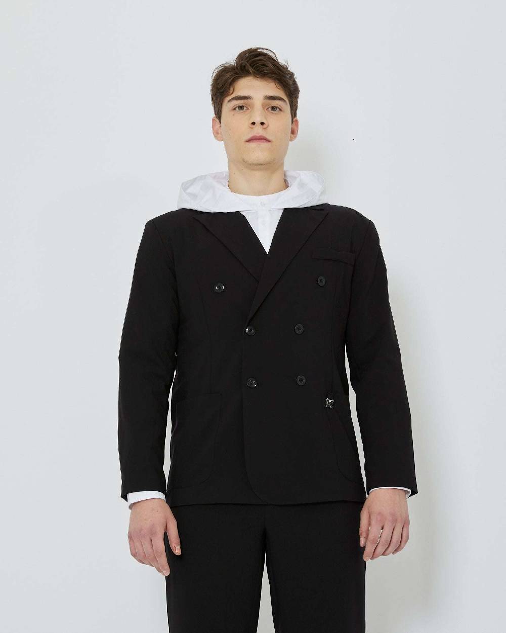 John Richmond Blazer doppiopetto con etichetta metallica logata Sottocosto