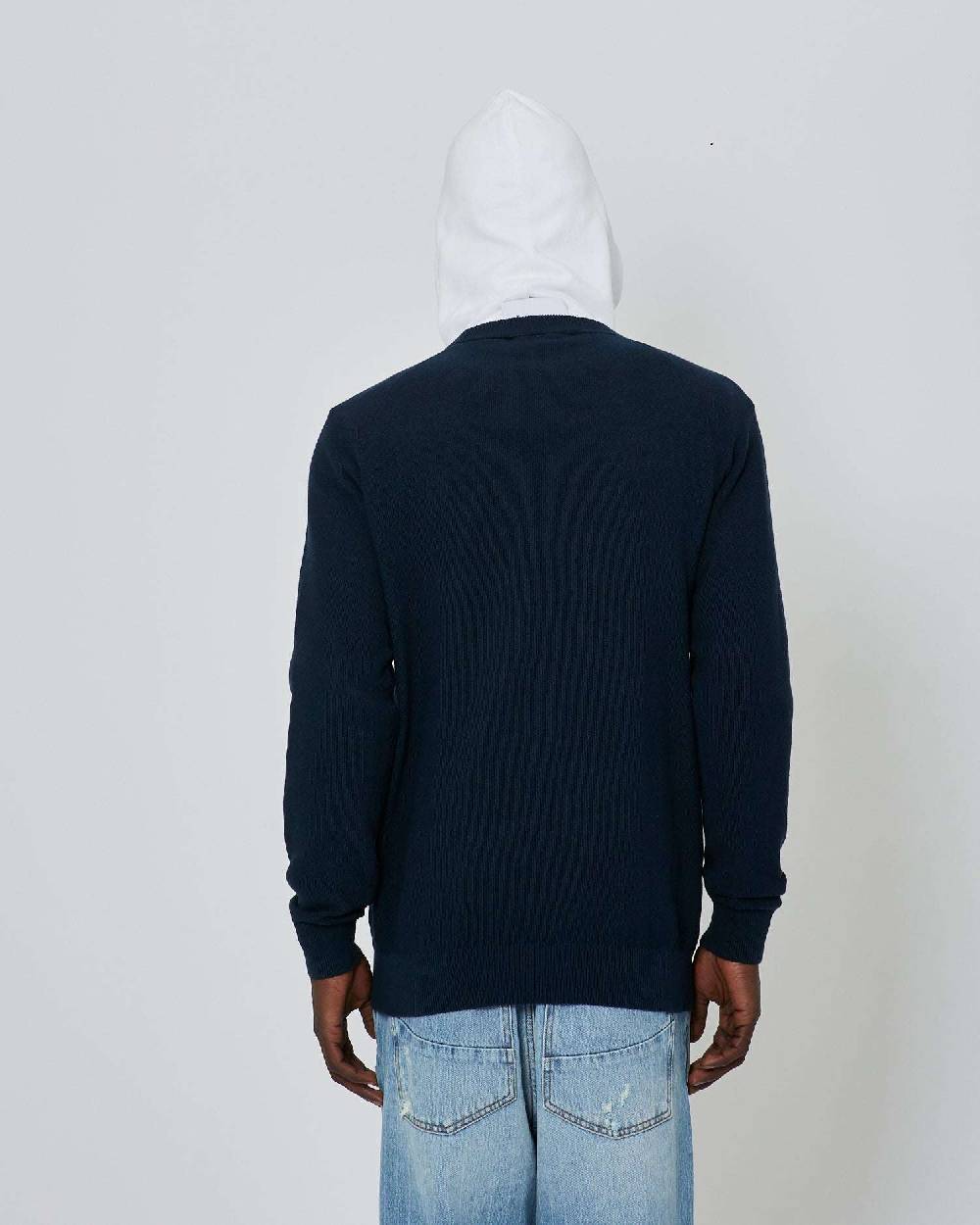 John Richmond Maglia bicolor con logo impresso sul davanti Novità