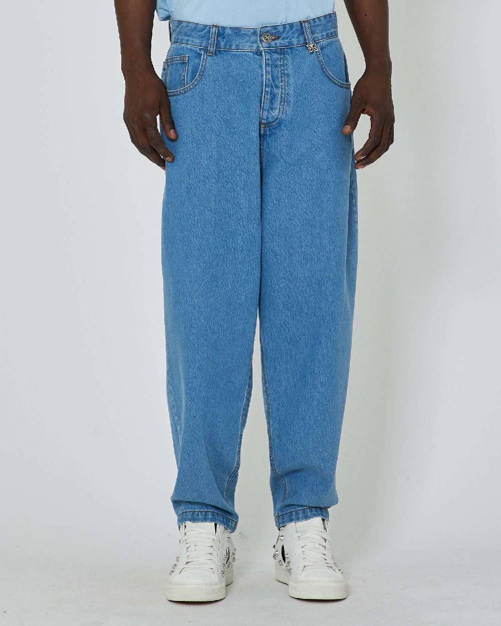 John Richmond Jeans over con logo ricamato sul retro Vendite Flash