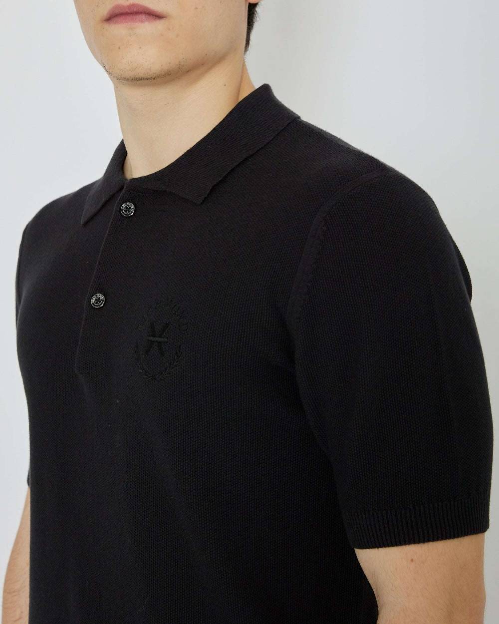 John Richmond Maglia a polo con logo ricamato sul davanti Italia