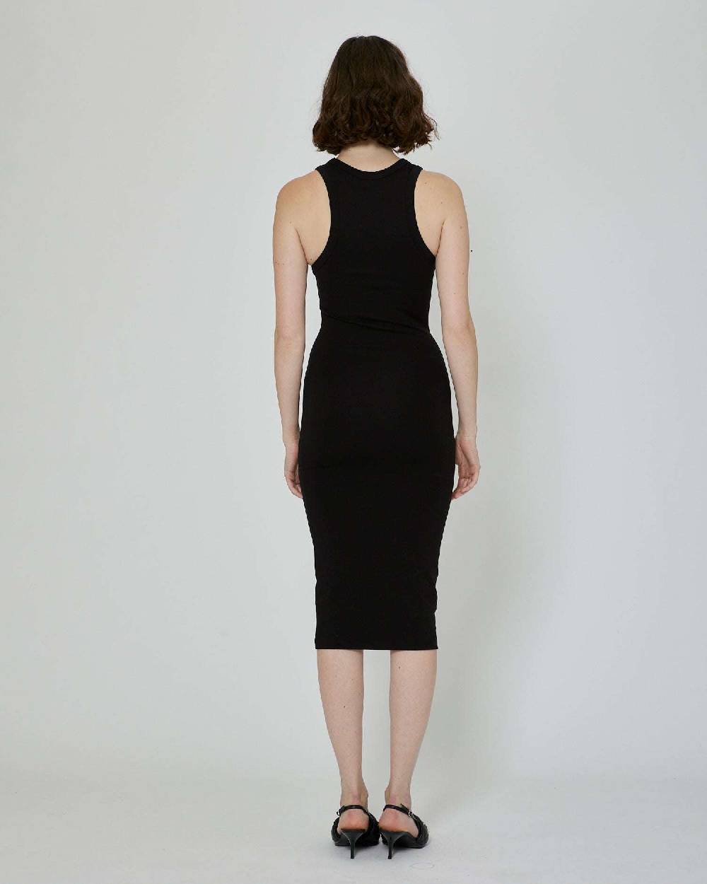 John Richmond Abito midi con logo frontale In Linea