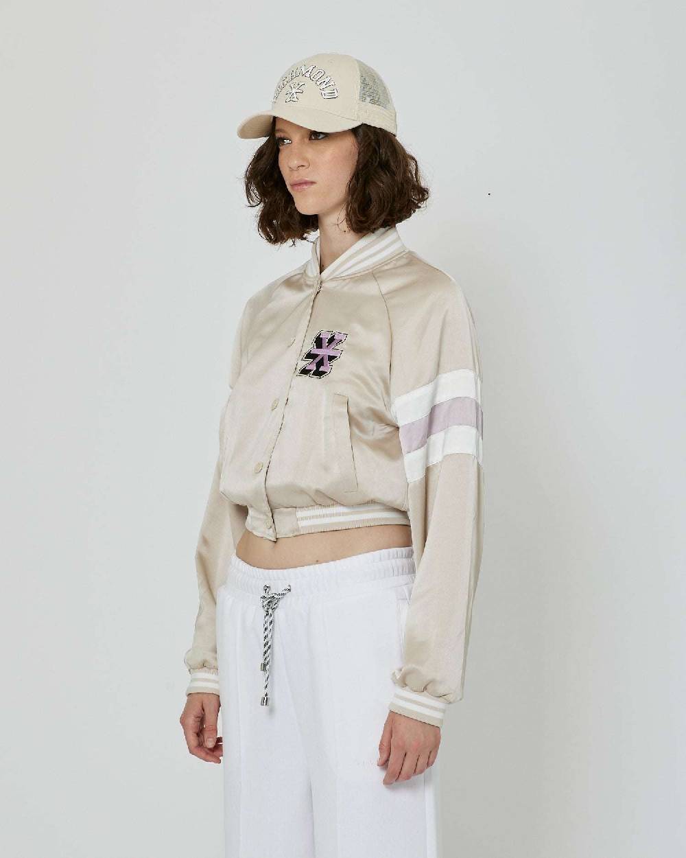 John Richmond Bomber crop con logo Richmond X Pezzi Unici