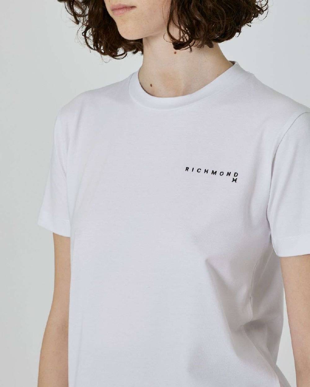 John Richmond T-shirt con logo a contrasto sul davanti Negozi Online