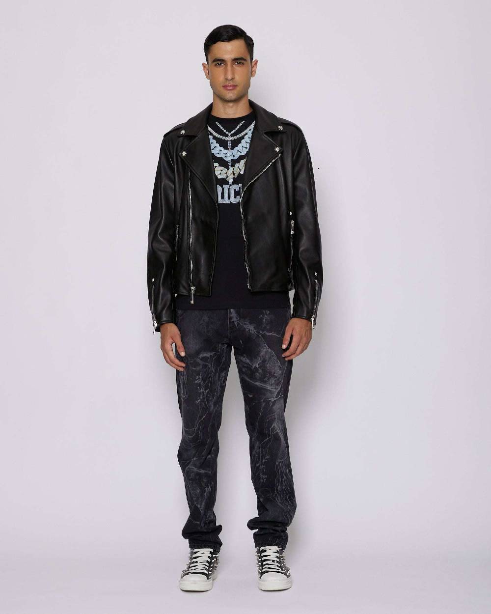 John Richmond Bomber genderless in 100% pelle Sconto di tempo limitato