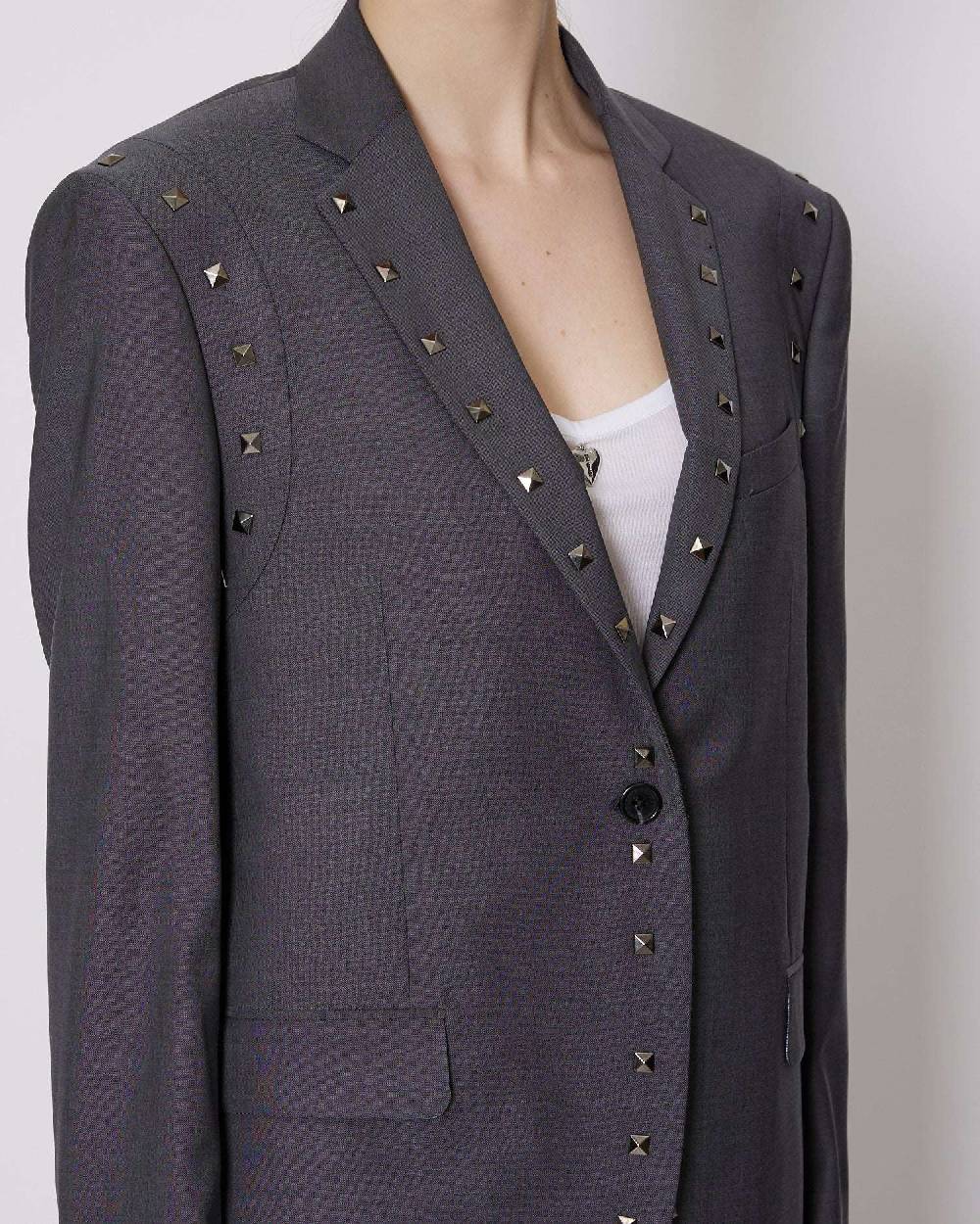John Richmond Blazer monopetto con applicazioni metalliche Vendita Economica