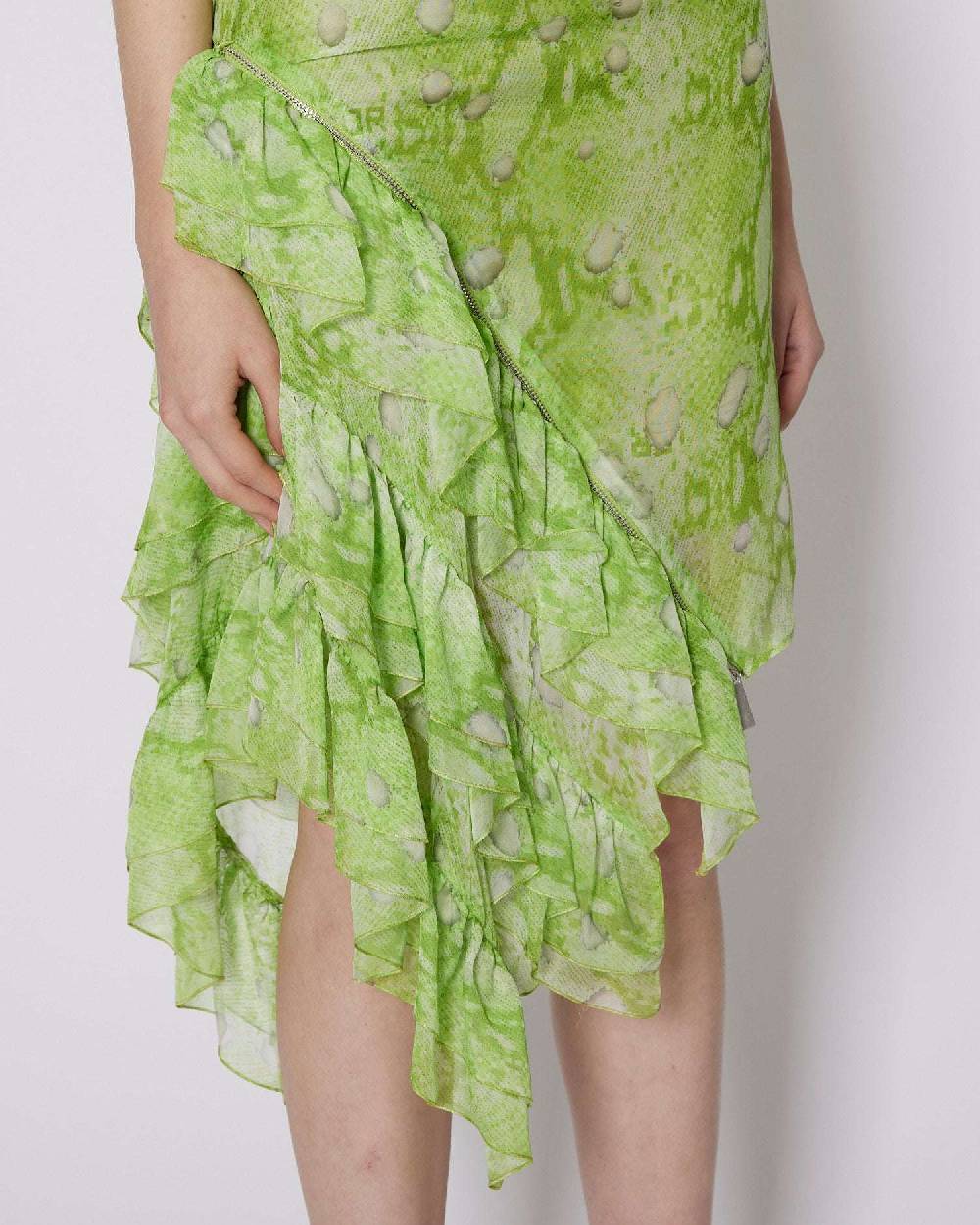 John Richmond Gonna con pattern e balze Fornitura limitata