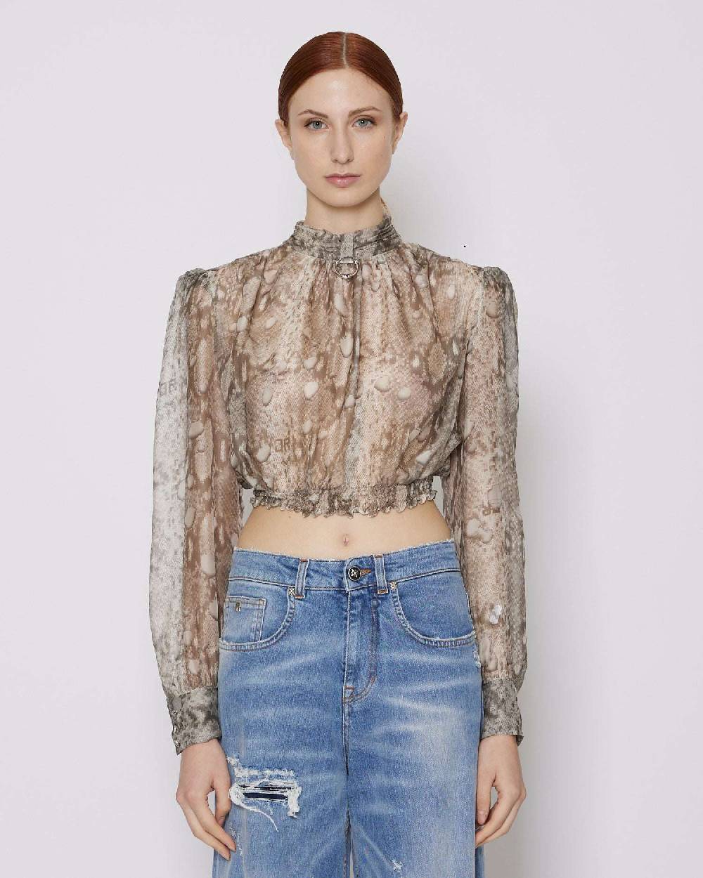John Richmond Blusa crop con pattern Black Friday