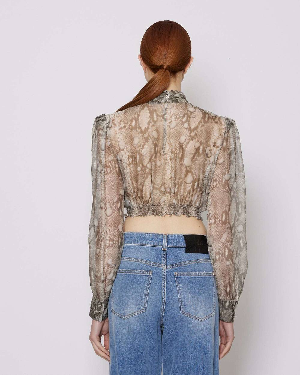 John Richmond Blusa crop con pattern Black Friday