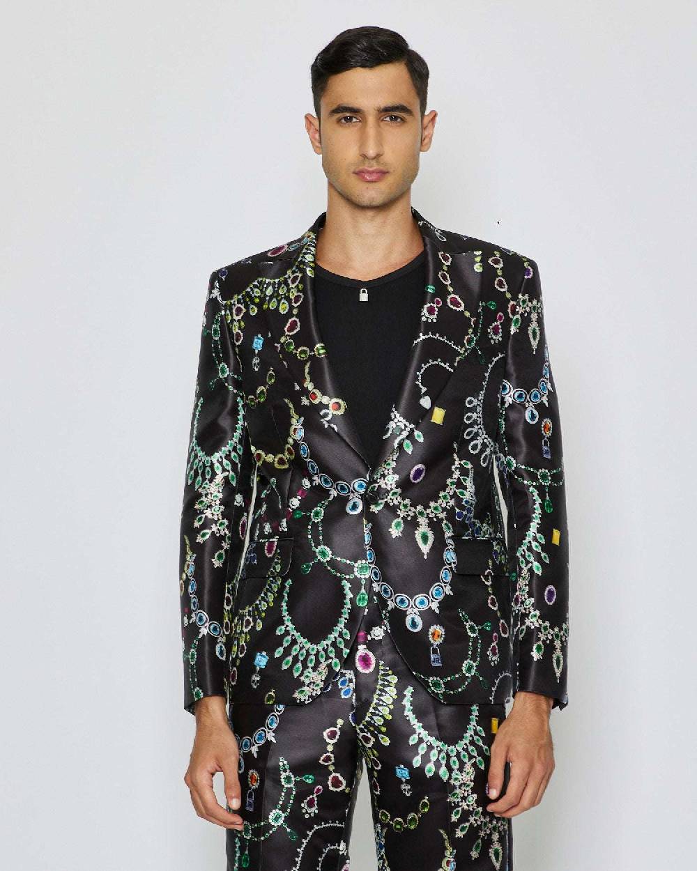 John Richmond Blazer monopetto con pattern allover Offerta per la Festa della Mamma