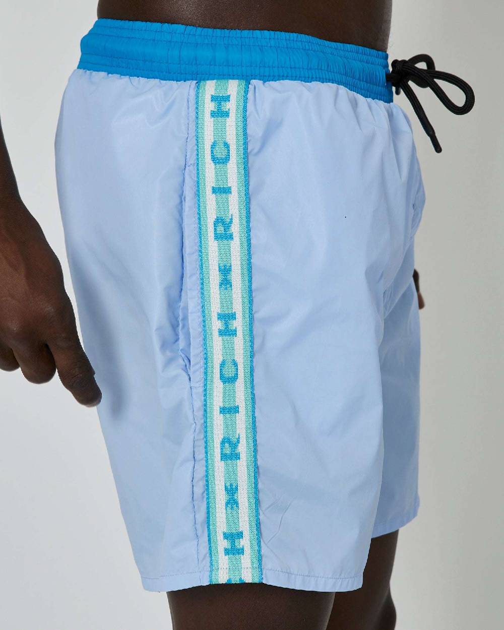 John Richmond Costume bicolor con bande laterali logate Ritorno libero