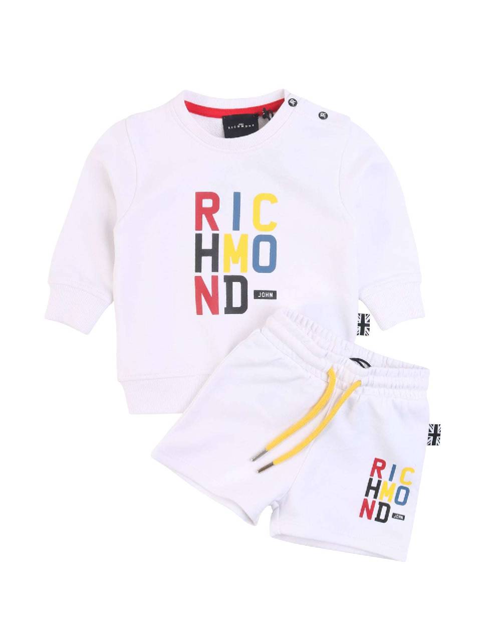 John Richmond kids Completo maglia e short con logo Offerta speciale della fabbrica