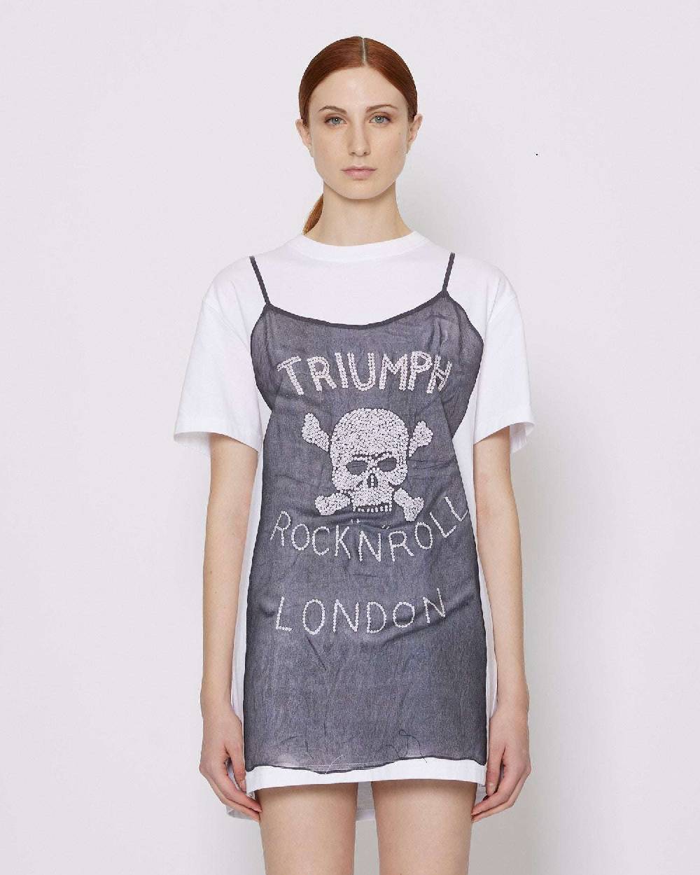 John Richmond Abito maxi t-shirt con stampa Nuova