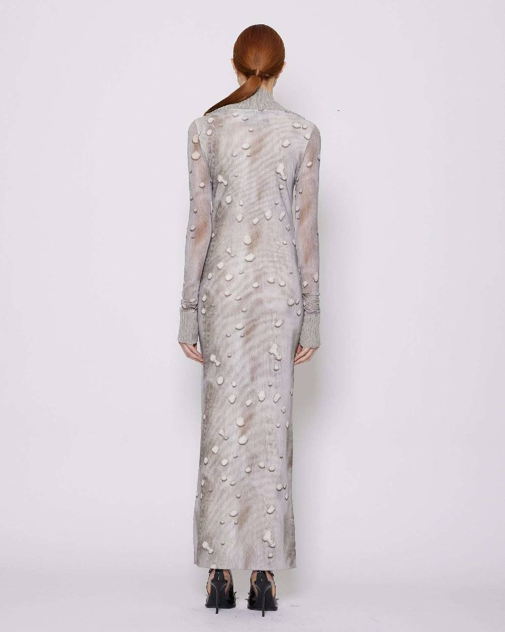 John Richmond Abito lungo con polsini a coste Moda