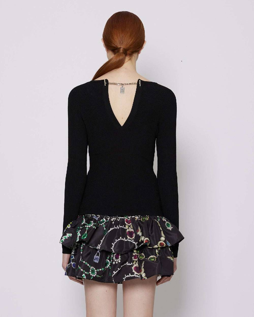 John Richmond Maglia basic con chiusura sul retro Sconto di tempo limitato