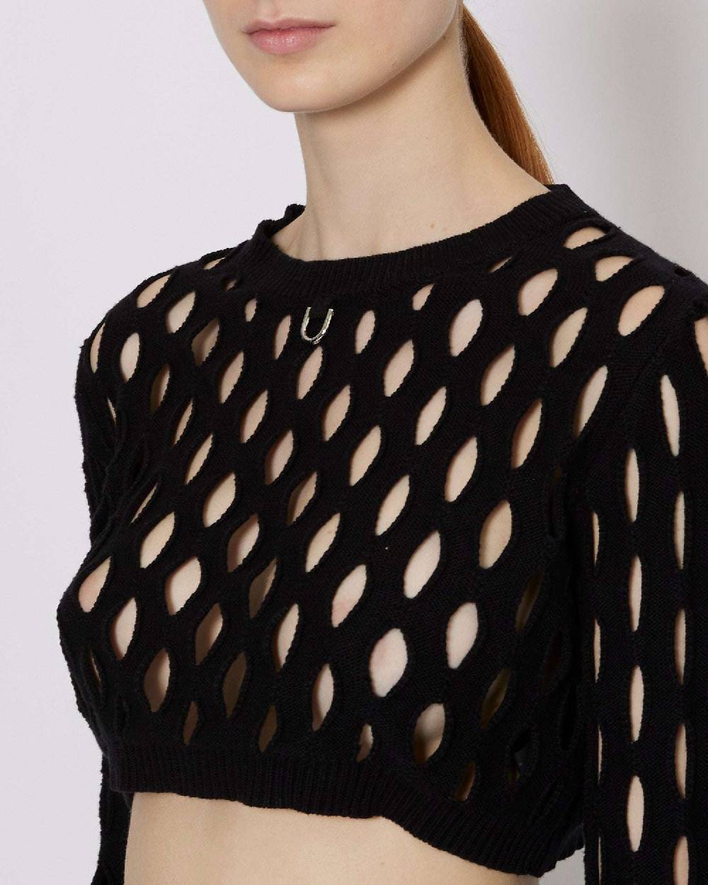 John Richmond Maglia crop forata Negozio online di fabbrica