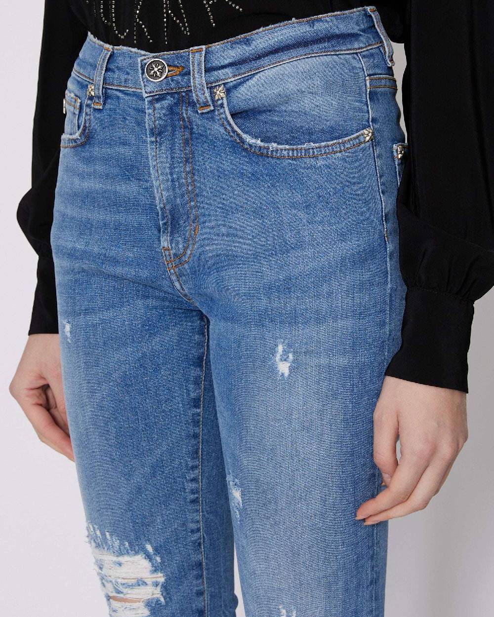 John Richmond Jeans crop con lacerazioni Fornitura limitata