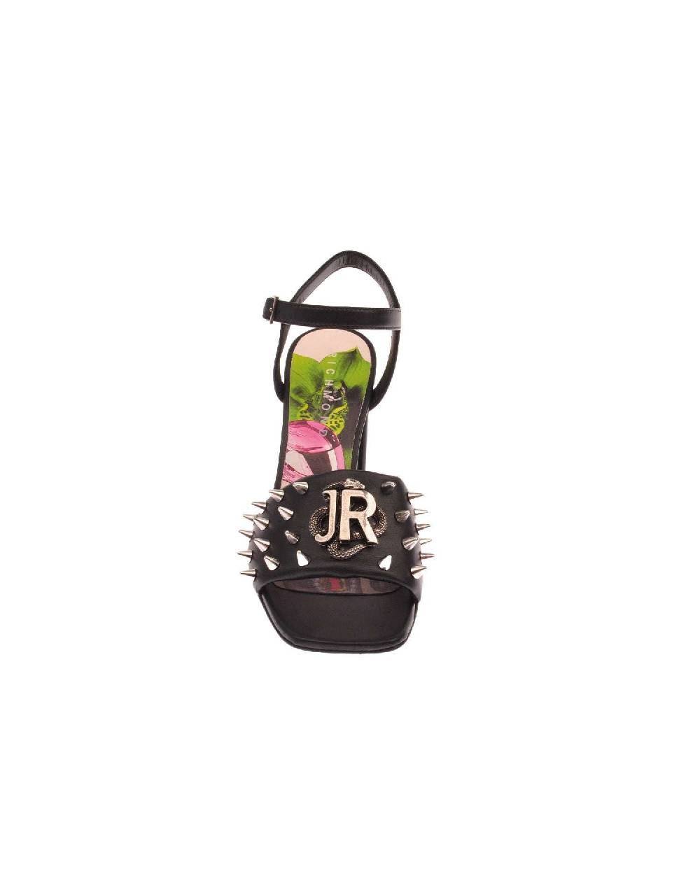 John Richmond Sandalo con fascia borchiata e logo Bestseller