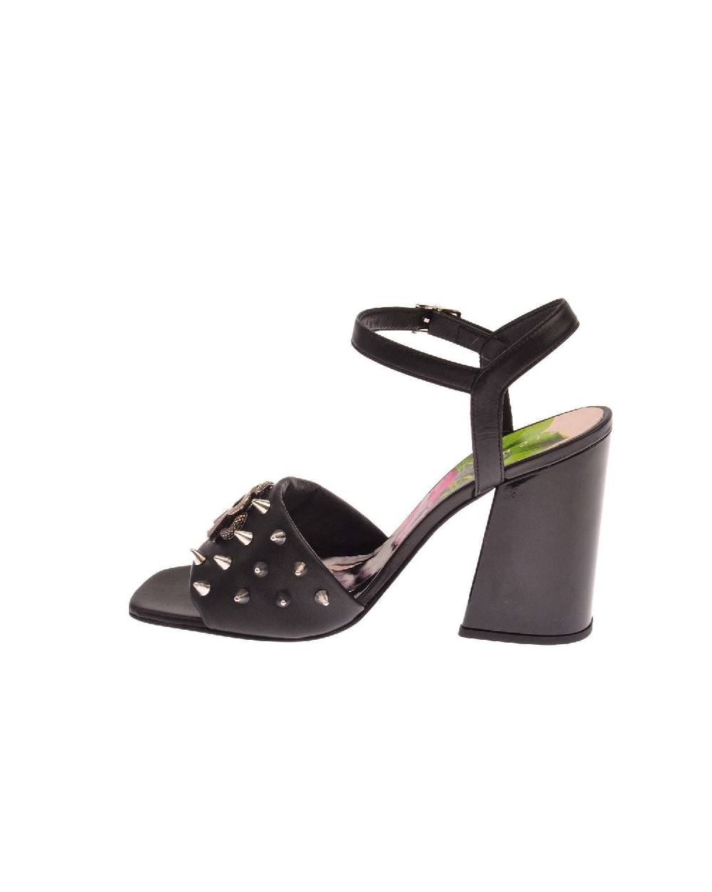 John Richmond Sandalo con fascia borchiata e logo Bestseller