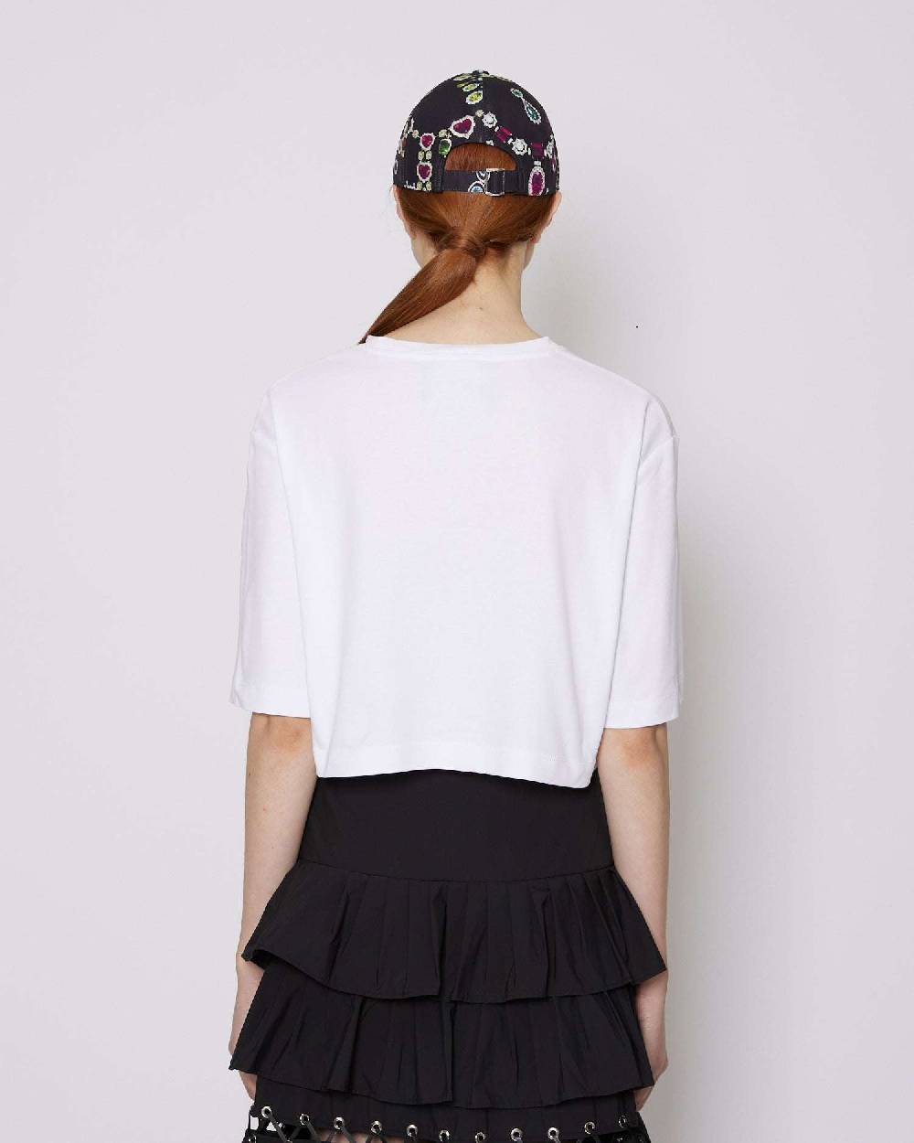 John Richmond T-shirt cropped con logo sul davanti Fino al 65% di sconto
